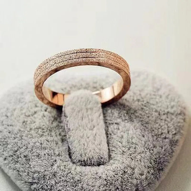 Кольцо KNOCK для женщин и девушек матовое кольцо розового золота высшего качества