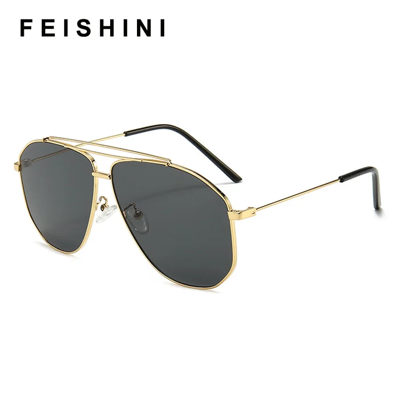 Женские и мужские солнцезащитные очки FEISHINI фирменный дизайн Ретро стиль