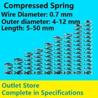 Хранилище сжатых пружин, большой и маленький пружинный нажимной пружинный шнур, диаметр 0,7 мм, внешний диаметр 4-12 мм, 10 шт.