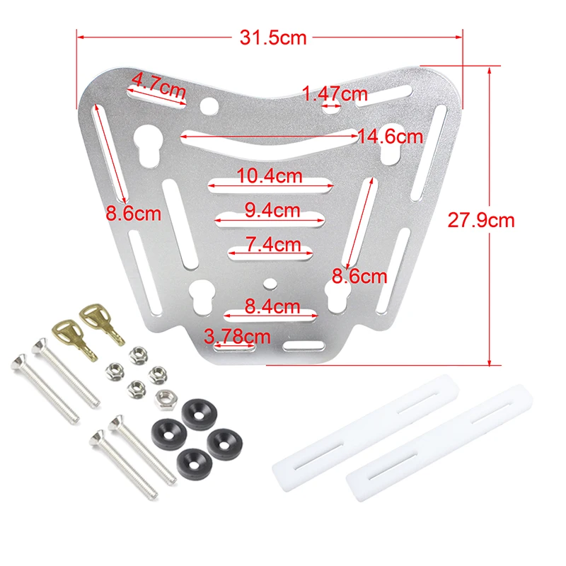 Универсальный мотоциклетный черный Алюминиевый задний Чехол 45L багажный ящик