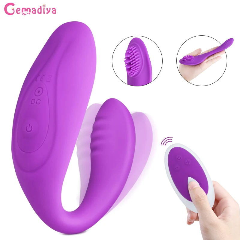 Вибратор для точки G с двойной головкой U образный анальный клитор вагинальный