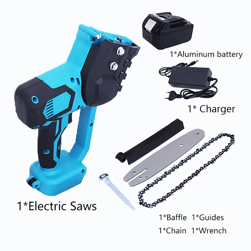 

21V Chain Saw Electric Pruning Saw Rechargeable Small Electric Saw Household One-handed Garden Logging Mini Electric Chain Saw