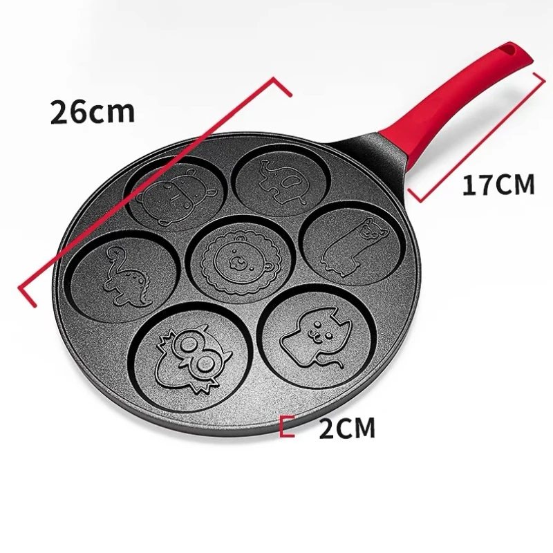 

Seven-hole Frying Pot Pan Thickened Omelet Pan Non-stick Egg Pancake Steak Pan Cooking Egg Ham Pans Breakfast Maker Cookware