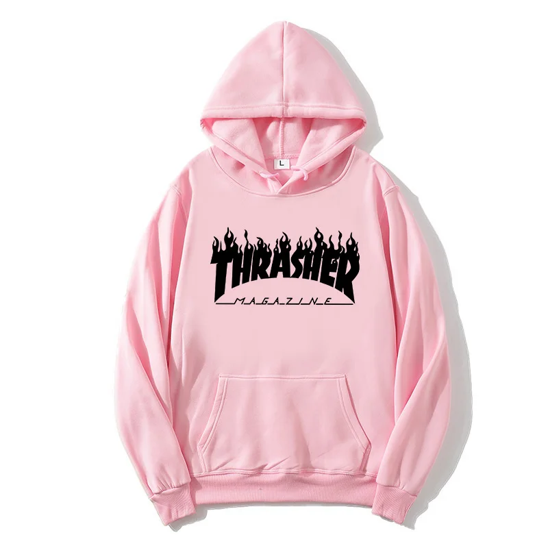 

Man Casual Print Pullover Hoodies Male Fashion Fire Flame Printing Hooded Sweatshirt Men and Women Street Couples Tops