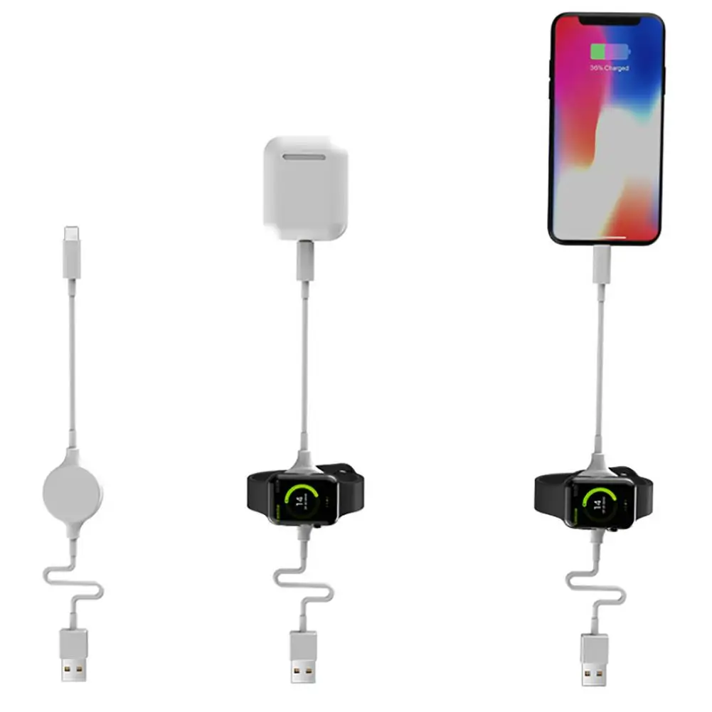 Беспроводной зарядный адаптер 3 в 1 для Apple Watch наушники мобильных телефонов Ipad