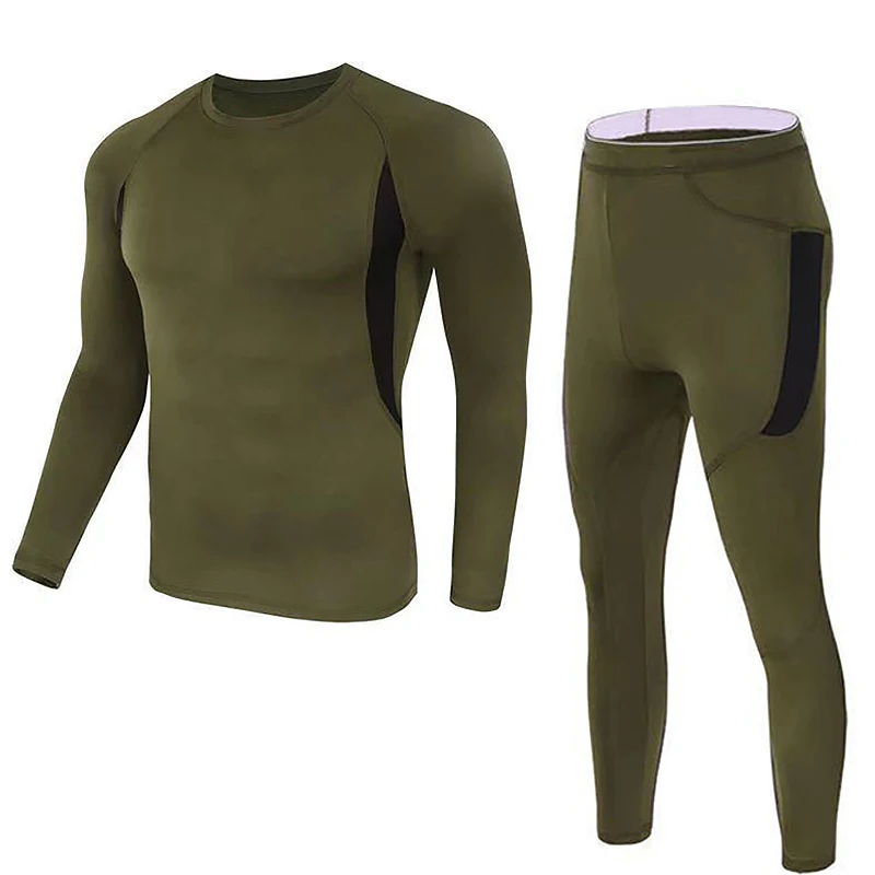 

Winter Thermal Tactical Underwear Sets Men's Outdoor Compression Fleece Sweat Quick Drying Soft Warm Light Bottom Clothing