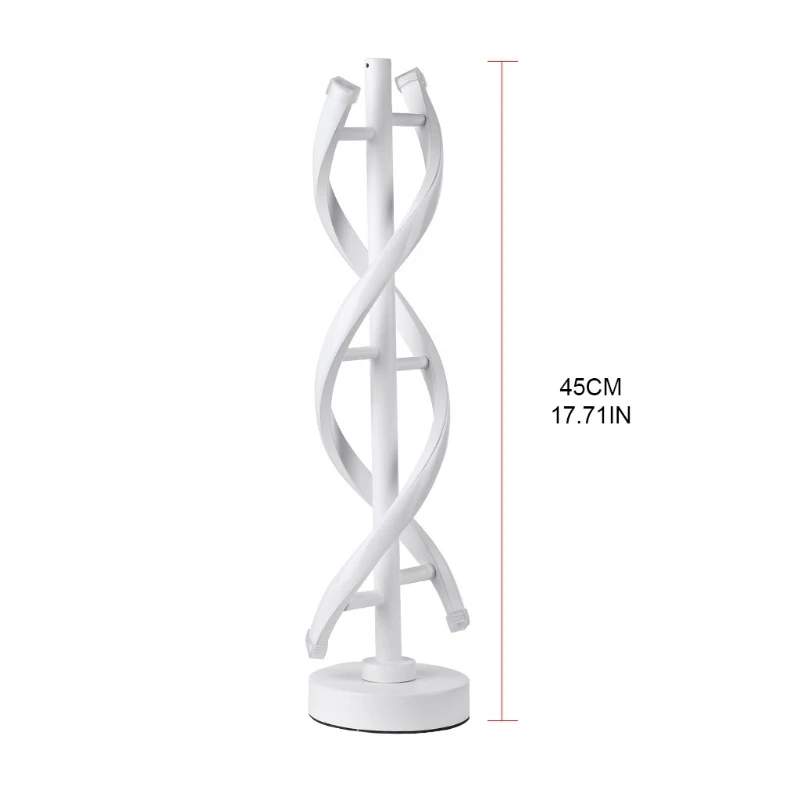 

T21D SpiraI Lamps Modern Bedside Table Lights of Contemporary Decorative LED Desk Lamp White Color for Living Room Study Room