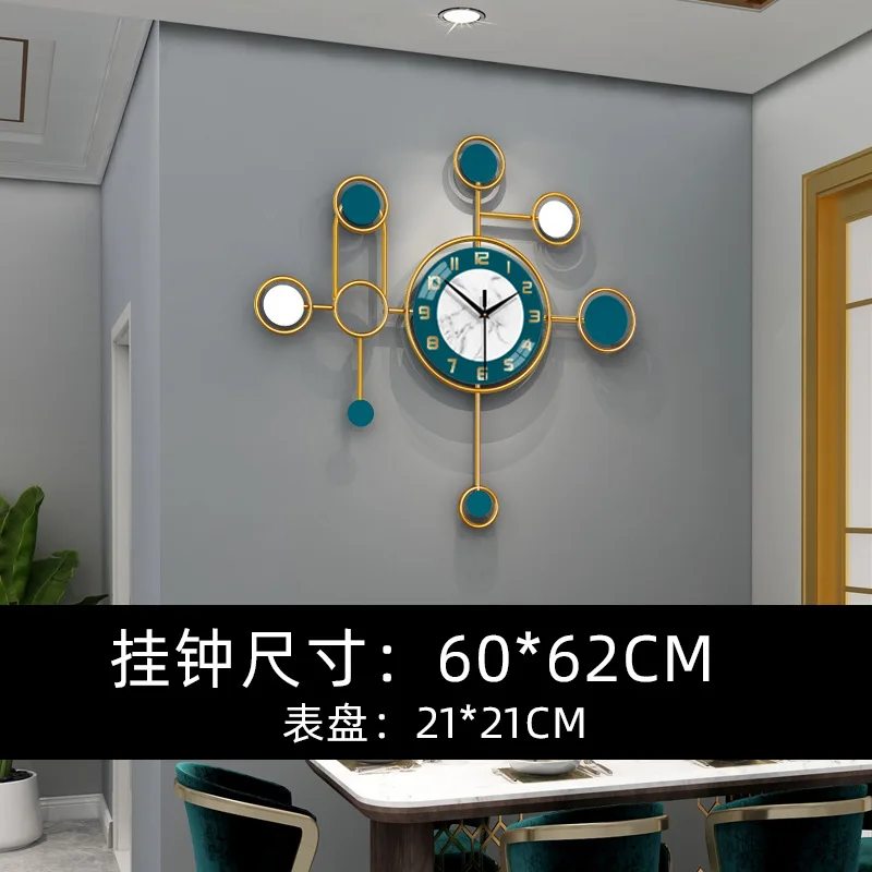 

Nordic Luxury Wall Clock Living Room Modern Minimalist Fashion Wall Clock Reloj De Pared 3d Decorations Living Room Bb50
