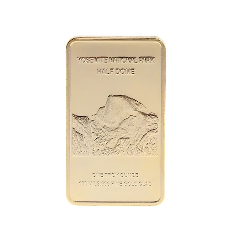 Commemorative Coin Animal Wolf Golden Rectangle Collection Arts Gifts Souvenir