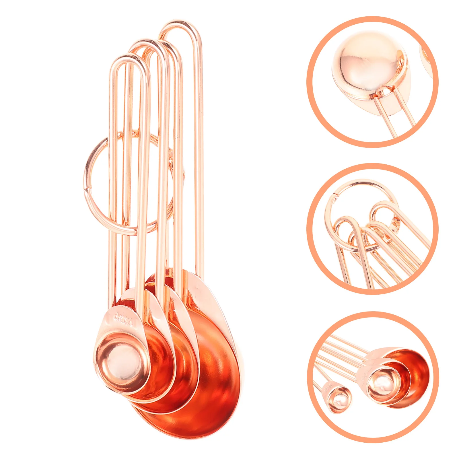 

4 Pcs Multifunctional Measuring Spoons Kit for Baking Baking Utensils (Gold)