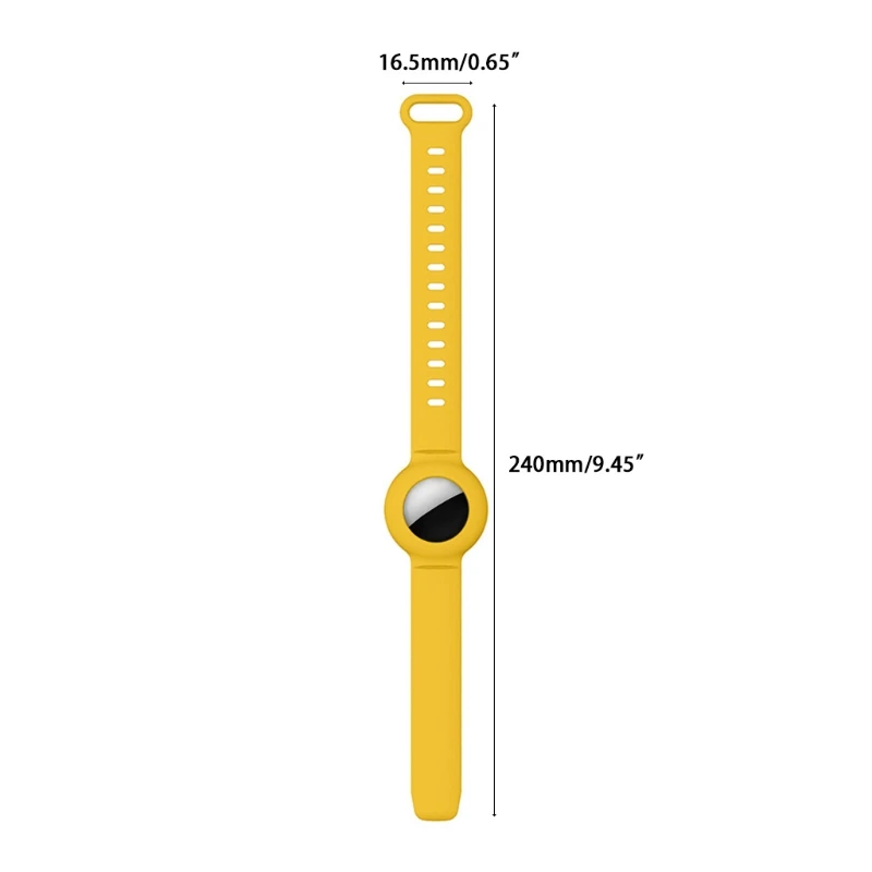 Anti-lost Bracelet for AirTag, Soft Silicone Wristband Watch Band Waterproof Protective Case Cover Holder Adjustable