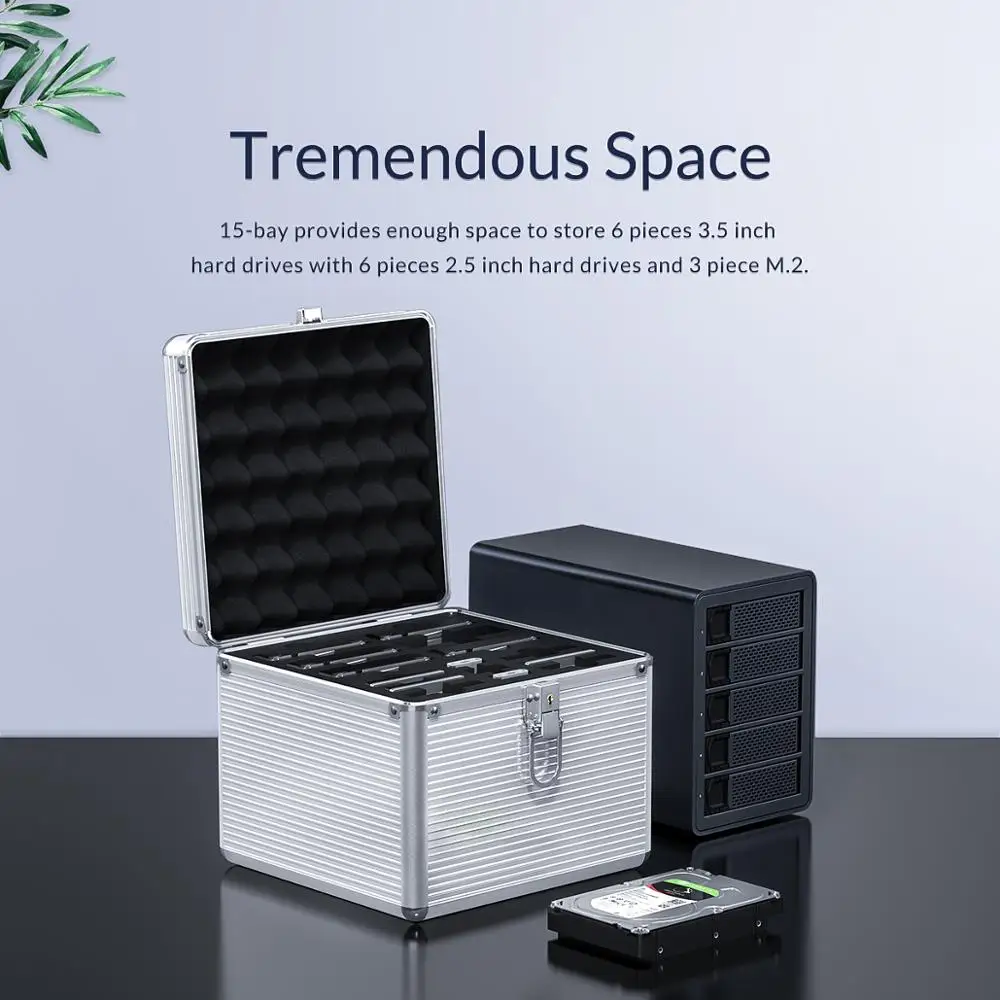 Алюминиевый защитный футляр ORICO для жесткого диска 15/10/5 Bay 3 5 2 дюйма HDD M.2 SSD чехол
