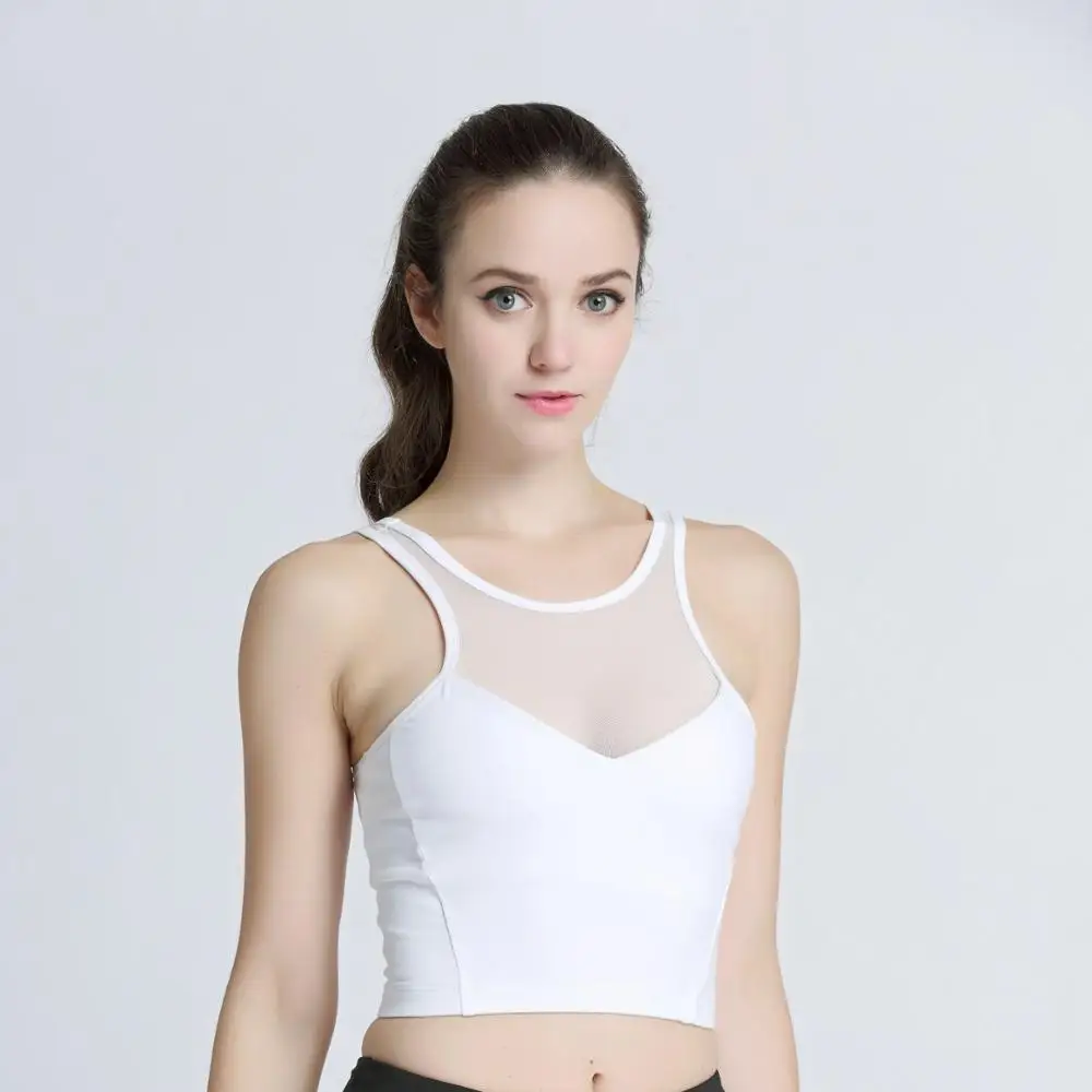 Сексуальные сетчатые спортивные майки для женщин футболки фитнеса тренажерного