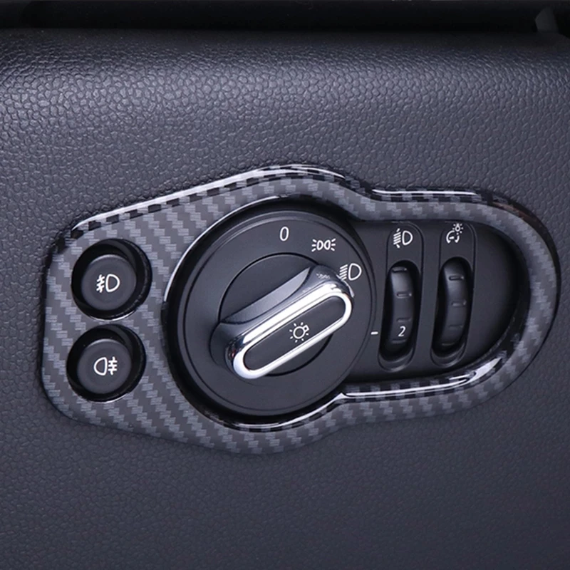 

Car interior modification carbon fiber window control decorative stickers For MINI Cooper S JCW F55 F56 car accessories styling