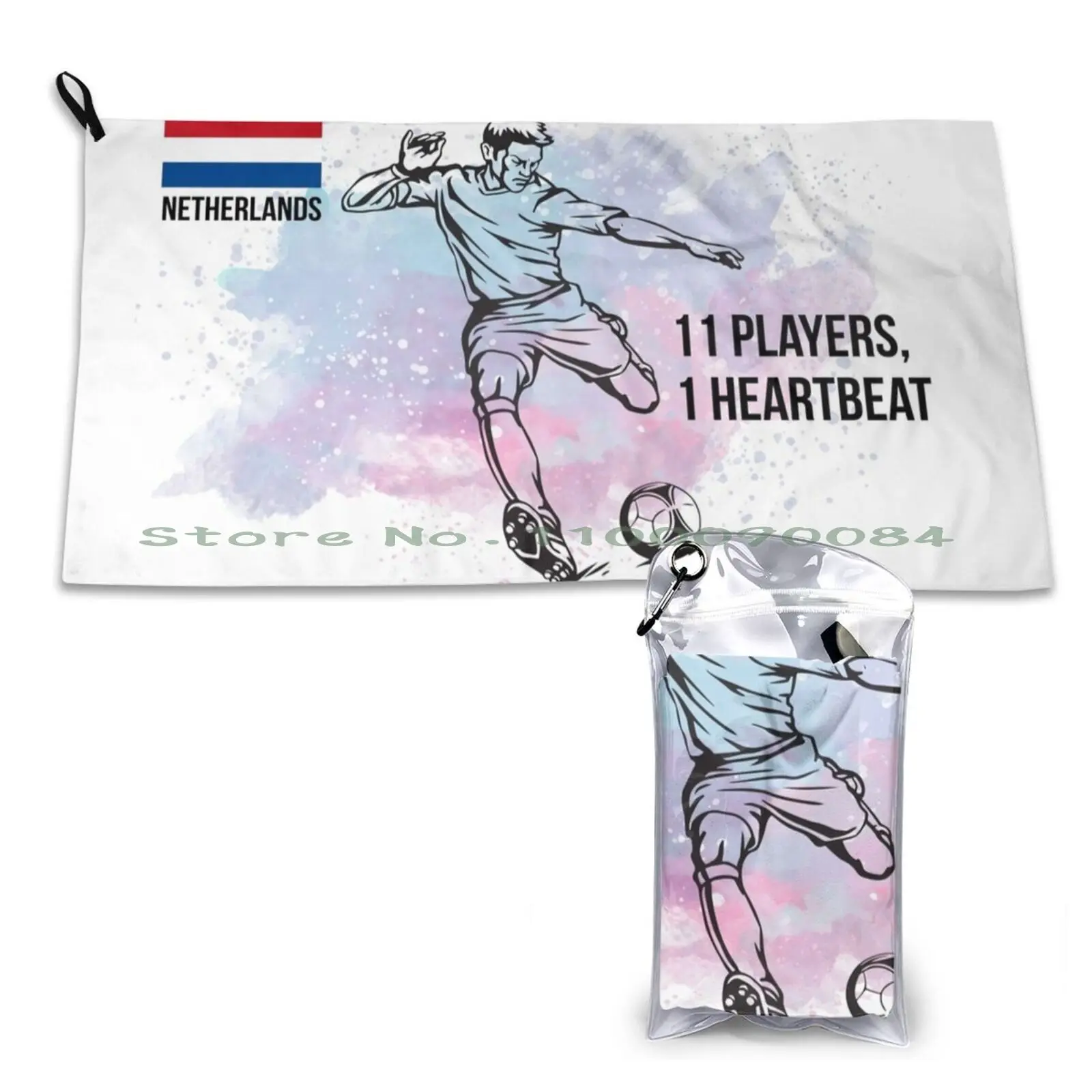 Голландский футбольный игрок для футбола-быстросохнущее полотенце футбола