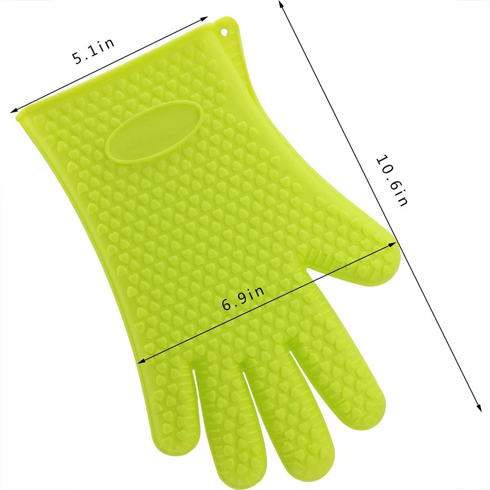 

Silicone Heat-Resistant Oven Gloves,Flexible Non-Slip Microwave Oven Gloves,Waterproof And Easy To Clean BBQ Goves Baking Mitten