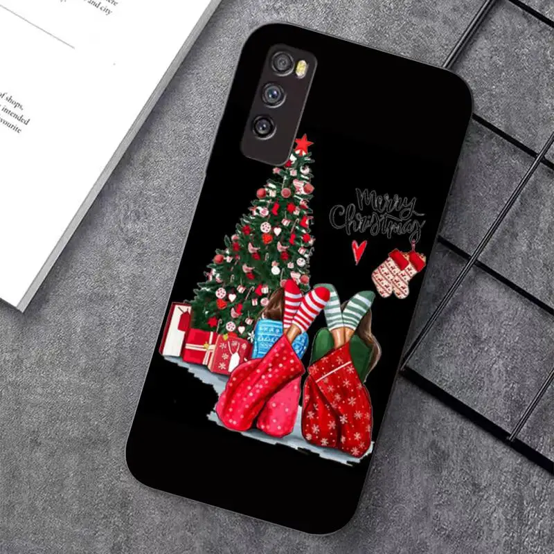 TOPLBPCS чехол для телефона с красивой девушкой и рождественской елкой huawei nova 2 i 2plus 2s