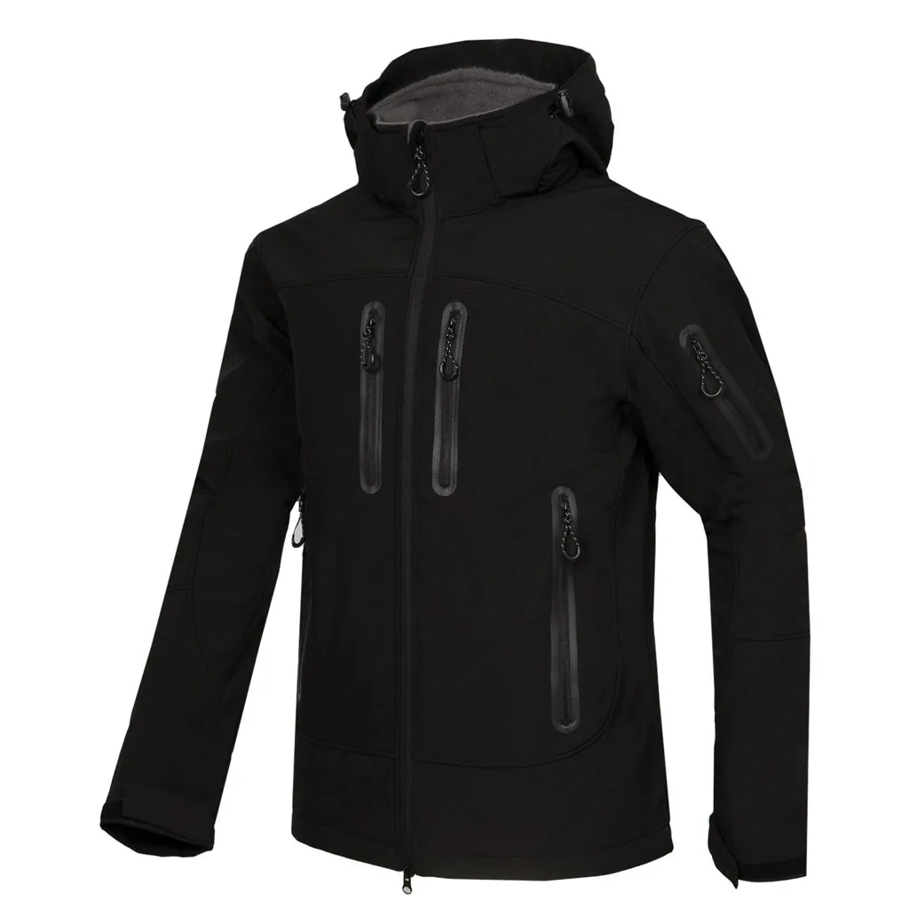 Для мужчин s Осень Зима восхождения софтшелл Куртки ветрозащитная водонепроницаемая куртка Мужская мягкая оболочка ветровка дождевик треккинг Пешие прогулки