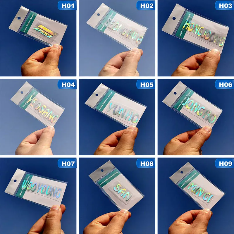 

ATEEZ Laser Printing Stickers Cellphone Window Wall Door Motorcycle Car Decals And Stickers For Car Accessories