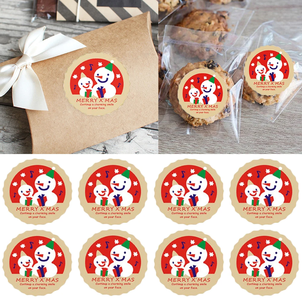 

120Pcs/lot Kawaii Christmas Music Snowman Adhesive Seal Sticker Gifts Label Sticker DIY Celebrate Christmas