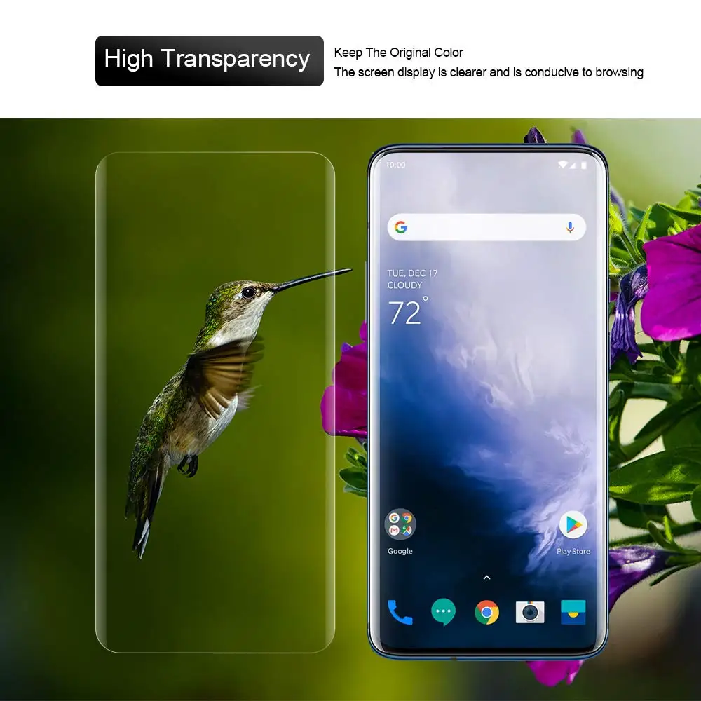 5D нано жидкое УФ клеевое закаленное стекло для OnePlus 7 Pro Защита экрана 7Pro полное