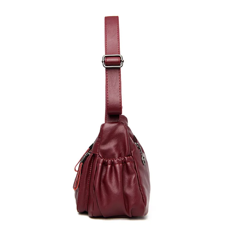 Сумка на плечо женская из мягкой потертой кожи | Багаж и сумки