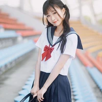 japanese women girl jk high school sailor uniform blouse top short skirt kawaii cute outfit japan college cosplay costume set