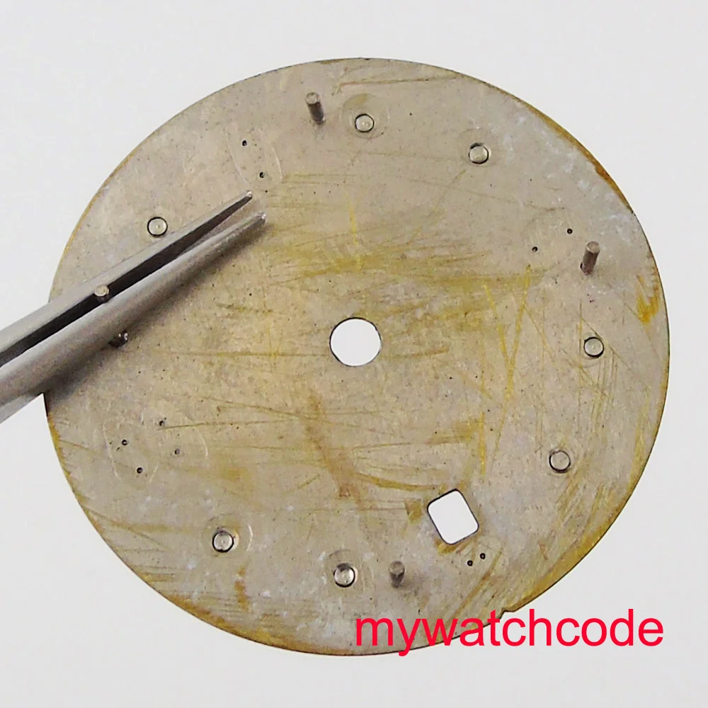 Циферблат для часов Bliger 31 мм черный из нержавеющей стали стерильный с окошком