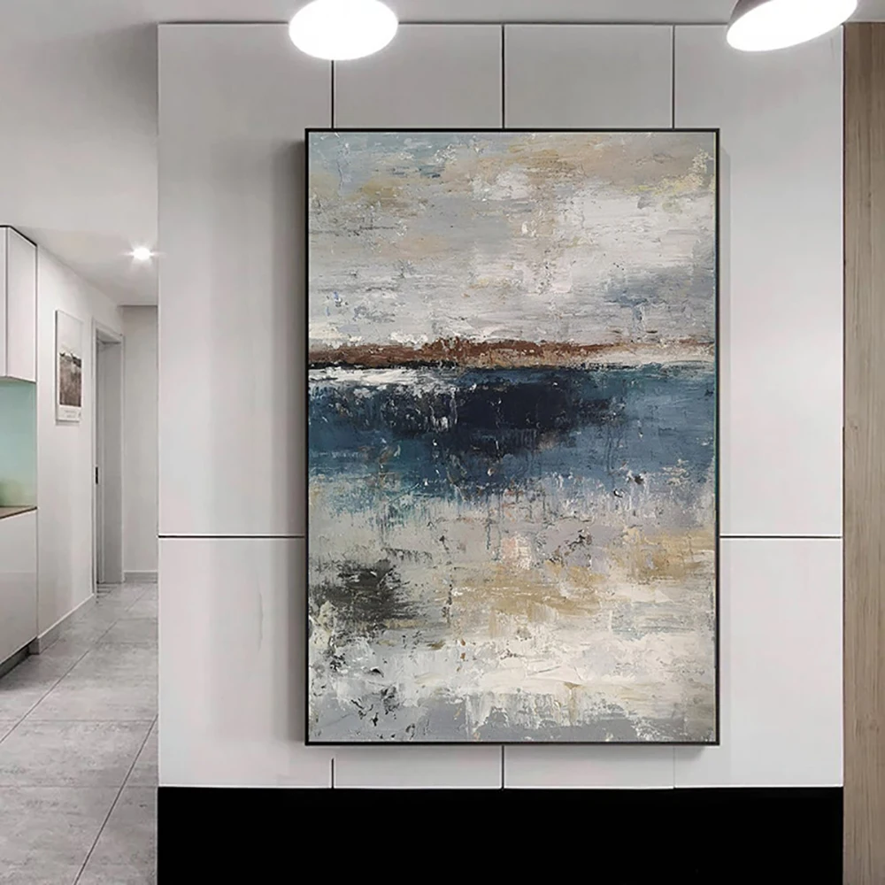 

Handmade Large Abstract Painting Modern Abstract Oil Painting Hand Painted Office Home Wall Art Abstract Textured Canvas Art