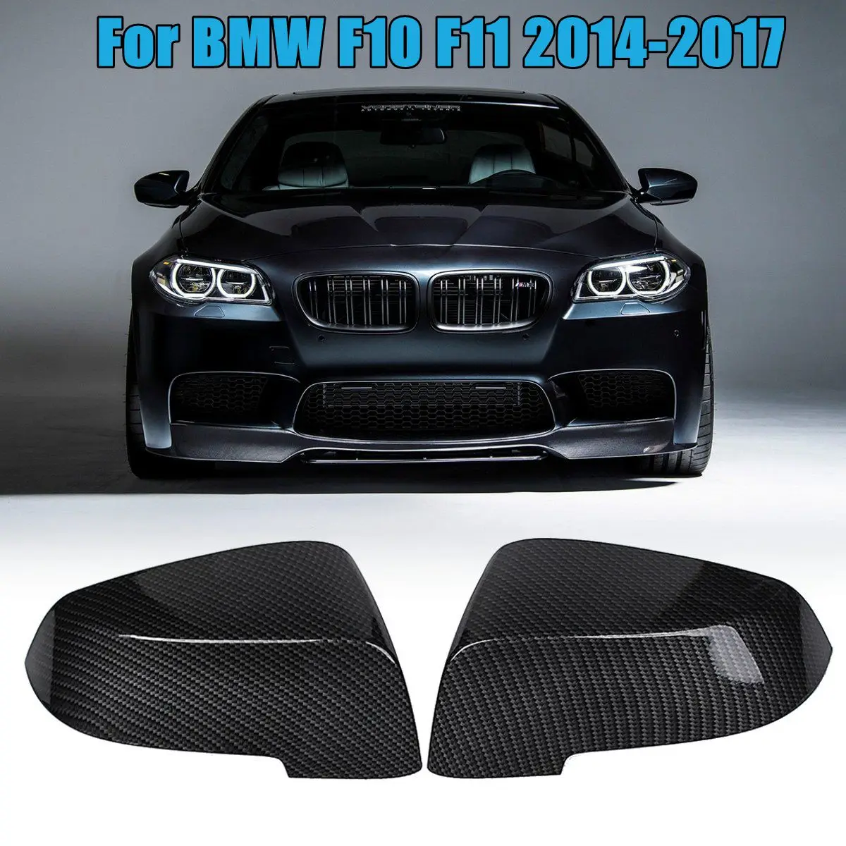 

Новинка 1 пара сменных боковых крыльев зеркала заднего вида из углеродного волокна для BMW F10 F11 2014 2015 2016 2017