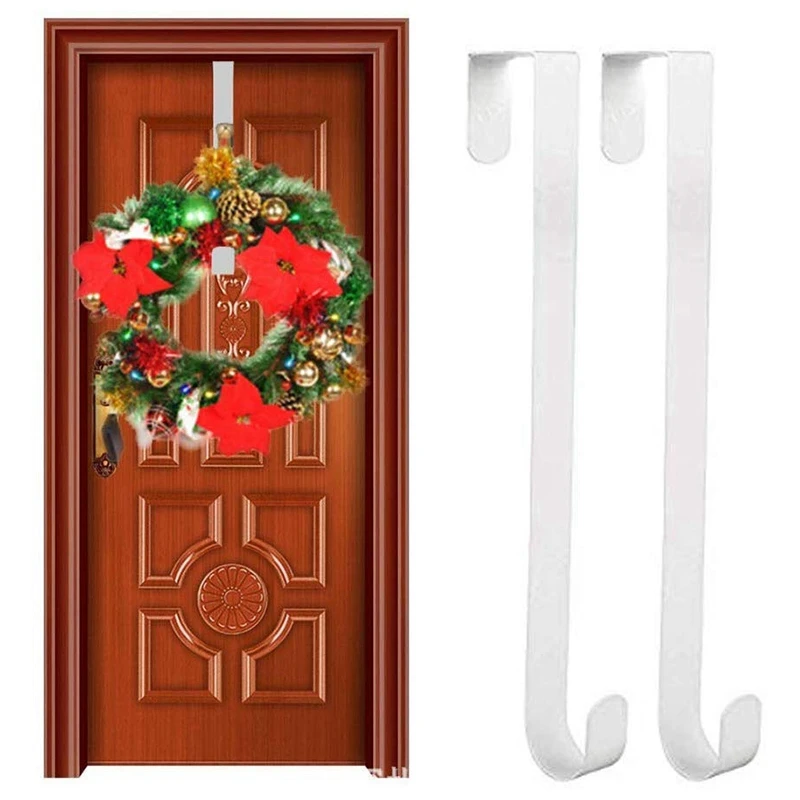 2 шт. металлическая вешалка для венков через дверь крючки рождественские