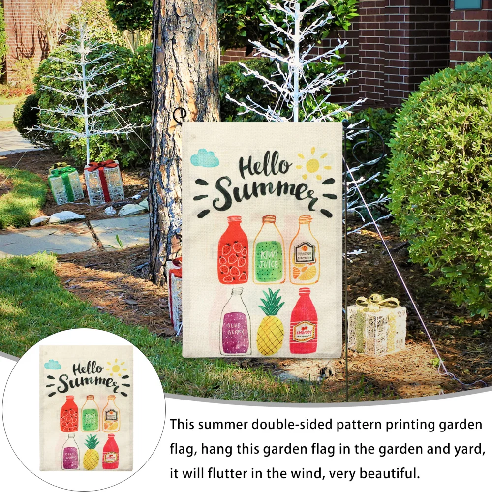 

1 Pc Party Yard Flag Double-sided Garden Flag Outdoor Ornament Decorative Flag