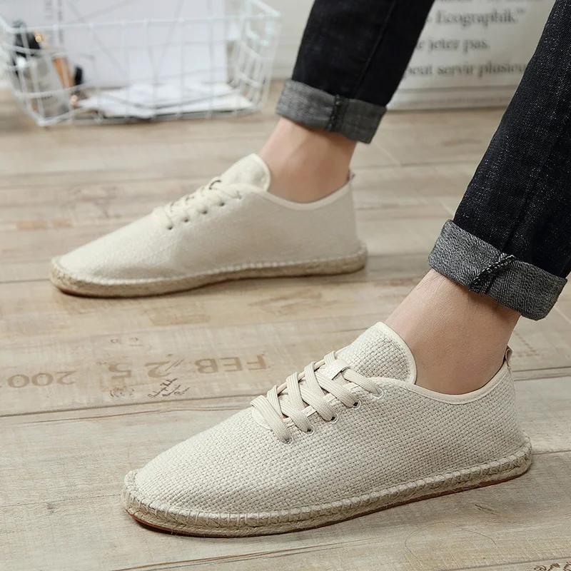 

The linen casual shoes men's comfortable men's loafers luxury flat sneakers men's lazy driving men's Comfortable shoes