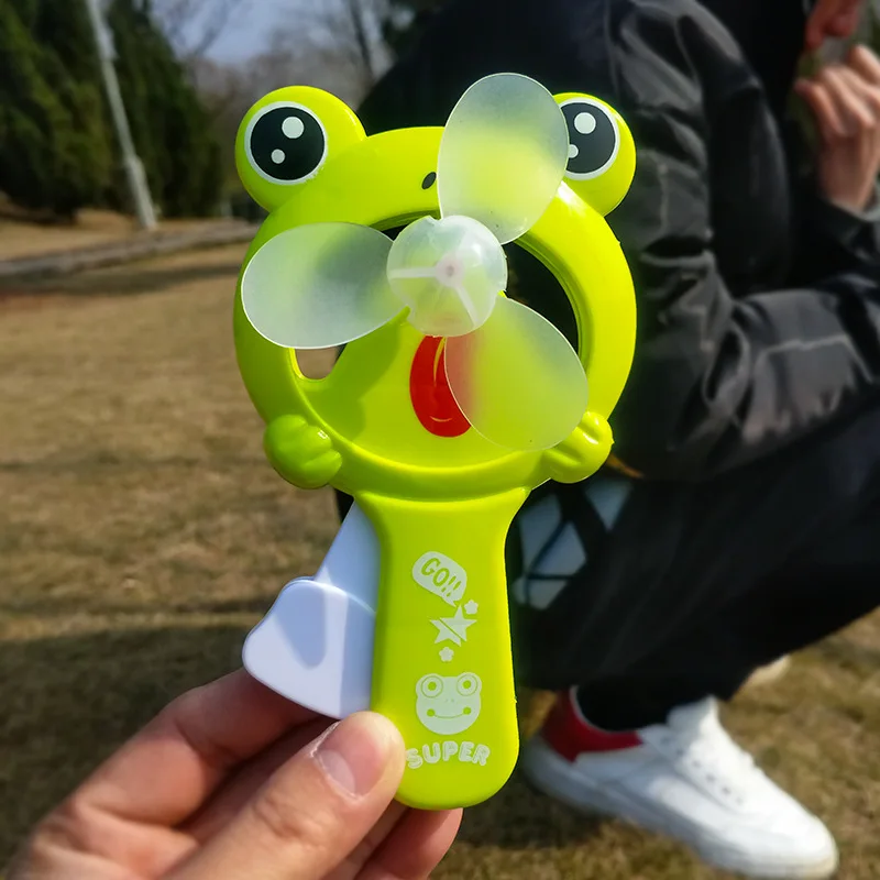 

Mini Hand Pressure Small Fan Small Toys Summer Children Frog Hand-Held Fan Wechat Business Ground Promotion Gift Douyin Live-