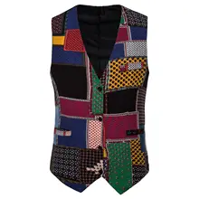 LUCLESAM – gilet Vintage à col en V pour hommes, style ethnique bohème, 12 modèles, 2021  (4)