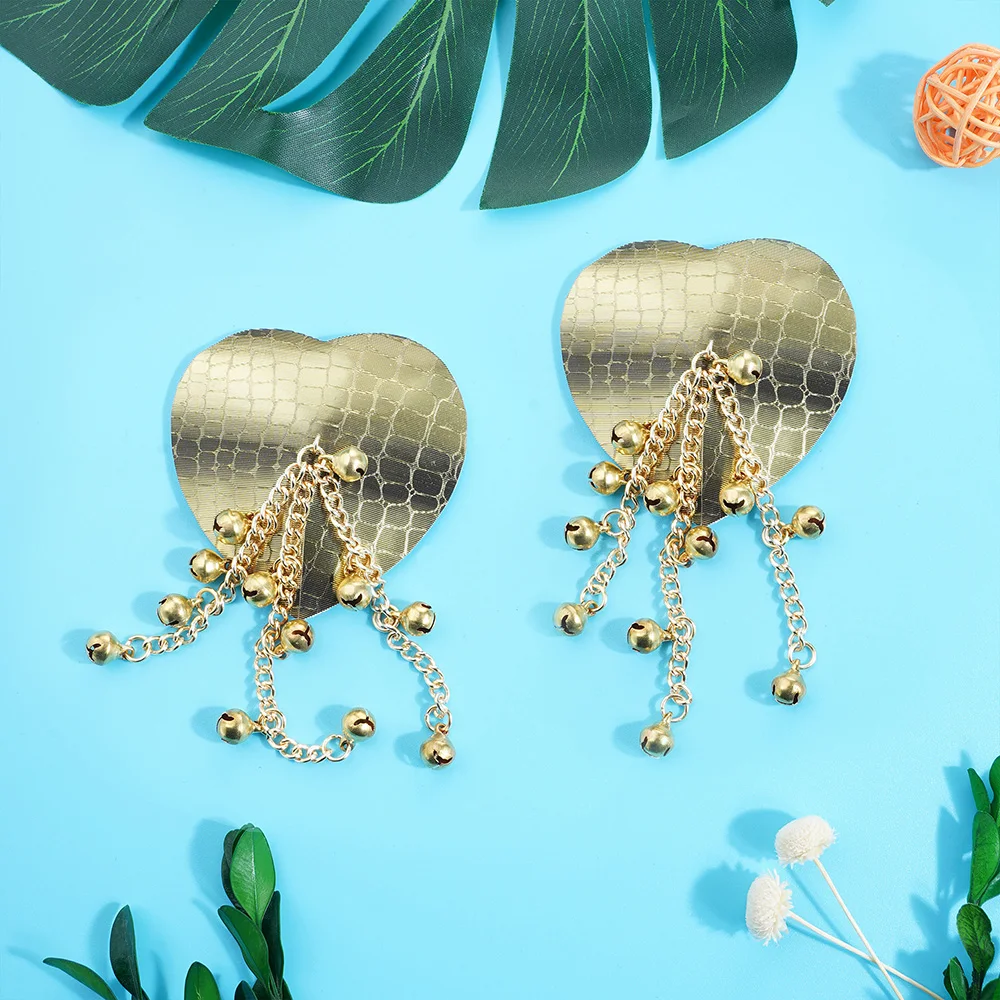 

Сексуальная Женская защитная накладка для сосков с колокольчиками и кисточками наклейки для груди Многоразовые аксессуары для косплея