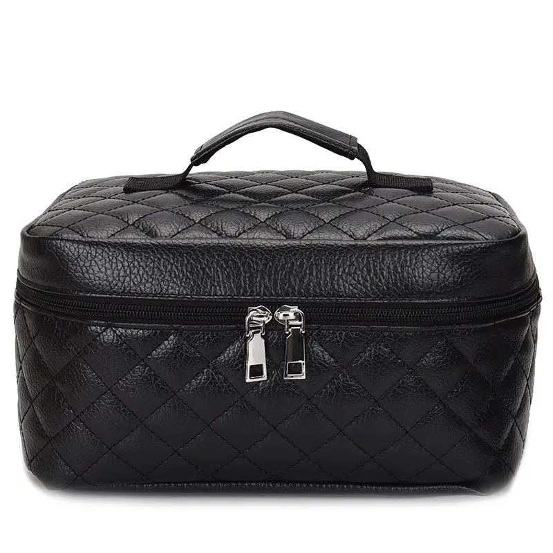 

Cosmetic box new Quilted professional cosmetic bag women's large capacity storage handbag travel toiletry makeup bag sac