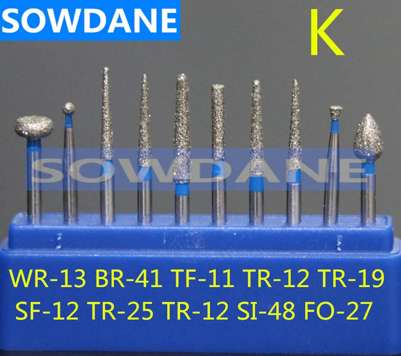 1 set K 10 шт стоматологический скоростной дрель Bur дезинфекции Diamond полировки дробилки средство для полировки для зубов Фарфор Керамика - Цвет: 1 set K