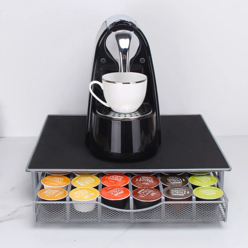 Coffee Capsule Storage Organizer Drawer Metal Holder Practical Stand Shelves Iron Rack for Dolce Gusto Coffee Machine Maker Base