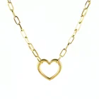 Ожерелье из нержавеющей стали для женщин ожерелье с сердцем золотое ожерелье с толстой цепью ожерелья чокер с подвеской в форме сердца ювелирные изделия