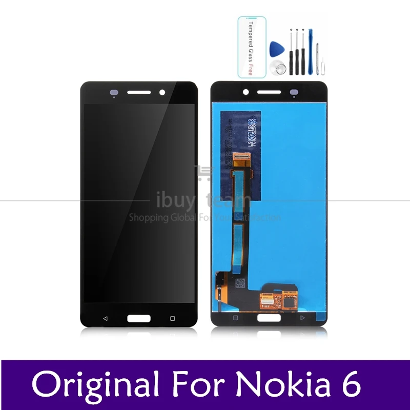 Оригинальный экран для Nokia 6 ЖК дисплей сенсорный панель Nokia6 дигитайзер сборка 5