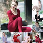 Комплект термобелья, кружевная женская зимняя одежда, теплый костюм, Топ с длинным рукавом, термобелье, нижнее белье 2021