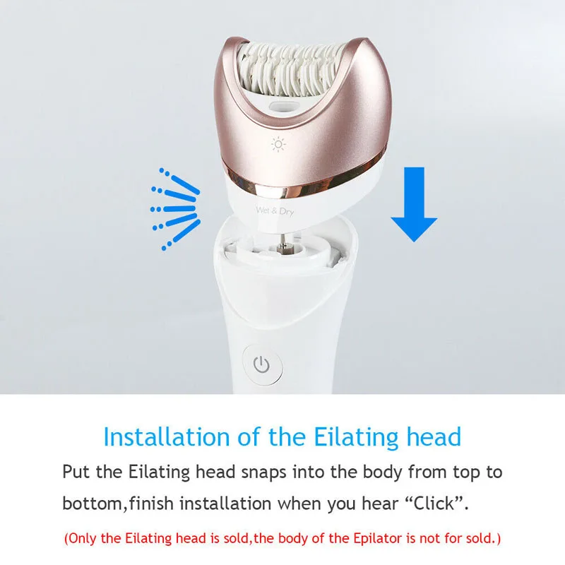 Cabezal de depilaci&oacute;n para Philips, repuesto de depiladora para modelos BRE610, BRE644, BRE650, BRL130, BRL160, BRL170, BRP535, cuchillas de corte originales-5