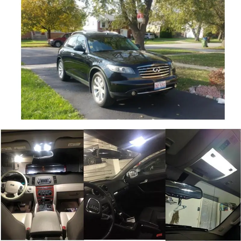 

Внутренние светодиодные лампы для 2007 Infiniti FX35 FX45 G35 QX56 M35 M45
