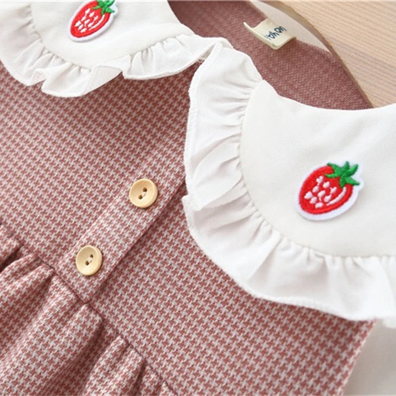 Платье YALOODE для новорожденных девочек хлопковое клетчатое платье с длинными