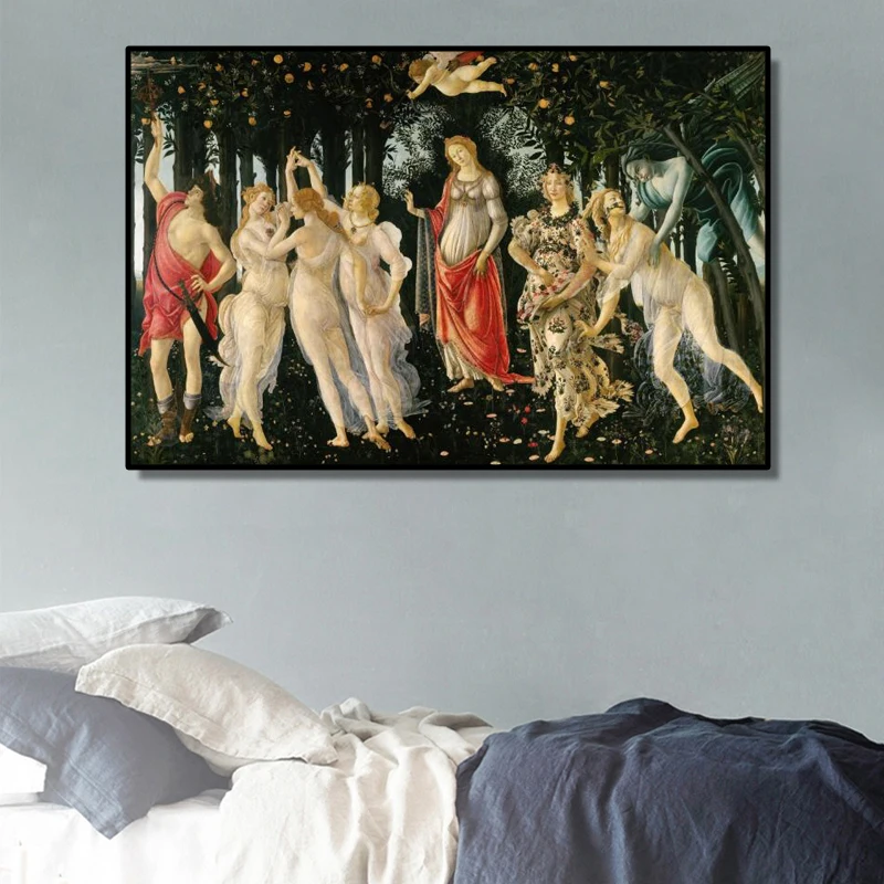 Картина Весна от Sandro Botticelli настенная живопись на холсте декоративный плакат для