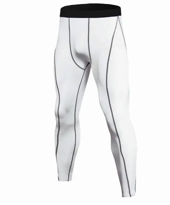 Men's Running Tights High Elastic Compression Sports Leggings Quick Dry Ankle Length Pants Gym | Спорт и развлечения