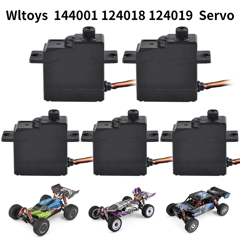 

High Quality Wltoys 144001 Part 124018 124019 RC Car Accessory 6kg Plastic Steering Gear Servo