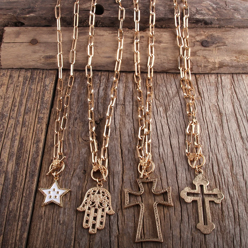 Модное ожерелье чокер RH массивное в стиле хип хоп массивная цепь золотого цвета