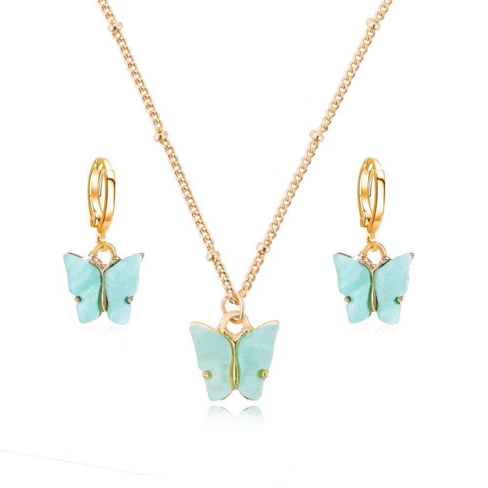 ASHMTIA 8 видов цветов подвеска в виде бабочки серьги для женщин и девочек акриловые